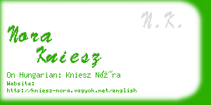 nora kniesz business card